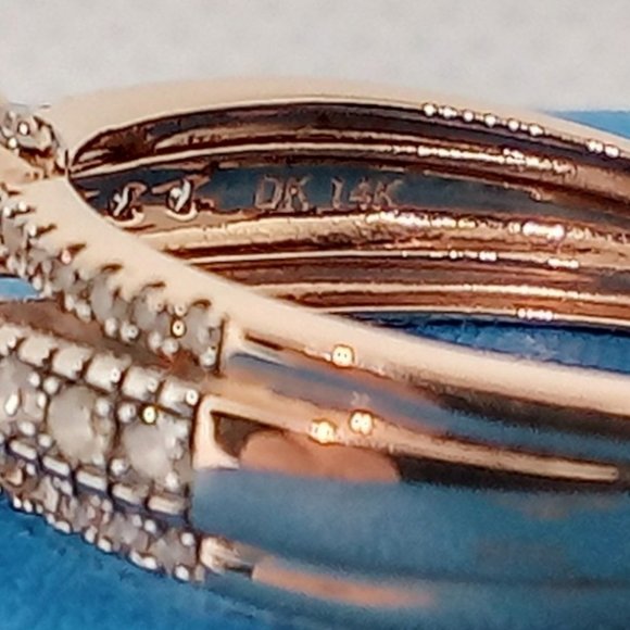 1.50ct morganite, 14k solid rose gold, diamond ring size 5. - Picture 3 of 10